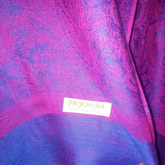 Elegant Pink & Purple Pashmina Scarf for Women β Luxury Scarf for All Occasions - Picture 2 of 5